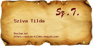 Sziva Tilda névjegykártya